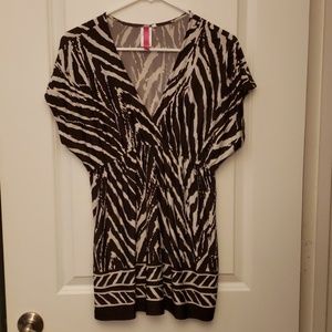 unknown Tops - Brown and cream tunic unknown Tops - Brown and cream tunic